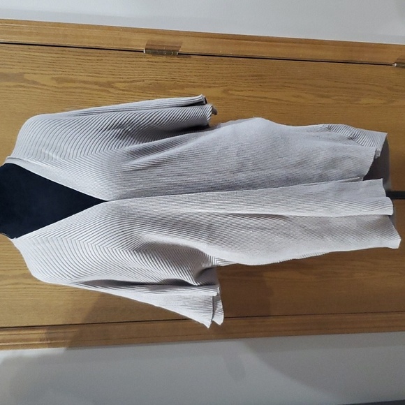 Karissa one size oatmeal ribbed dolman sleeve open front cardigan - Picture 1 of 6